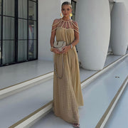 hollow out knitted beach dress, view 3 - MRSLM