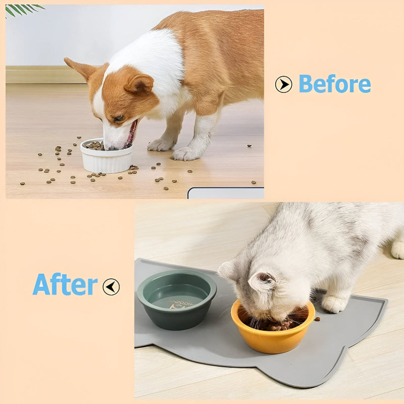 silicone waterproof pet feeding mat, view 8 - MRSLM