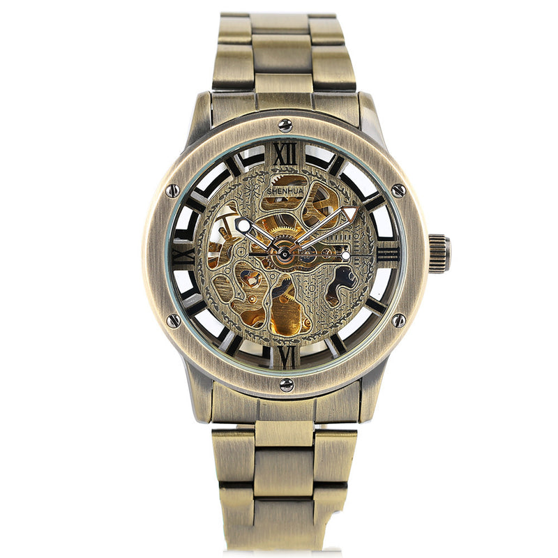 men's hollowed-out retro automatic watch, view 5 - MRSLM