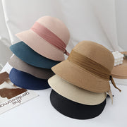 ribbon bow bucket sun hat for women - MRSLM