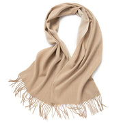 Double-sided wool scarf, shawl and wrap, view 16 - MRSLM