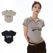 women's slim fit cropped t-shirt, view 9 - MRSLM