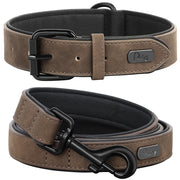durable padded dog collar and leash set, view 6 - MRSLM