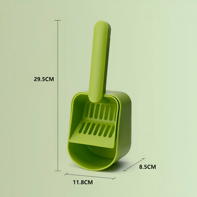 plastic cat litter scoop with self-cleaning base, view 7 - MRSLM