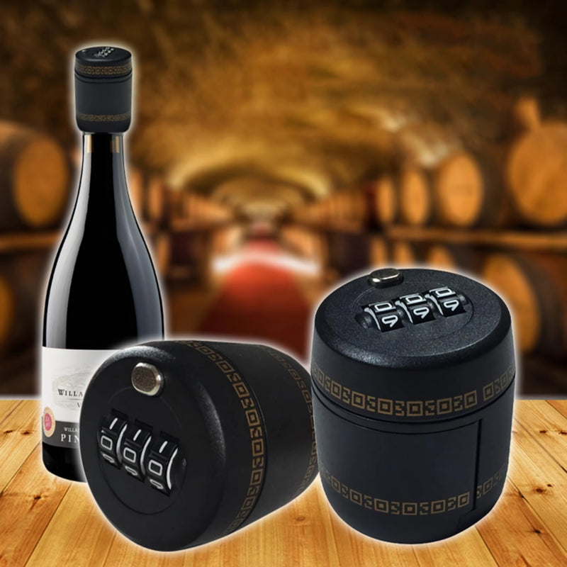 wine bottle cap combination lock, view 5 - MRSLM