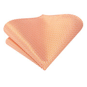 orange silk necktie set for men, view 6 - MRSLM