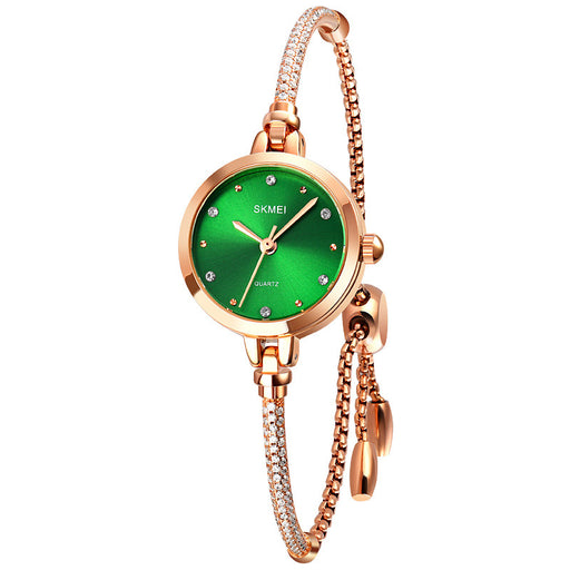 ladies bracelet style rose gold quartz watch - MRSLM