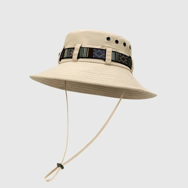 vibrant bucket hat with ethnic belt, view 2 - MRSLM