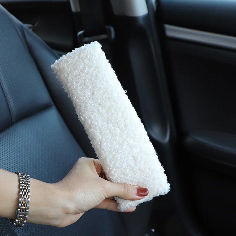 Plush cartoon car seatbelt cover, view 2 - MRSLM
