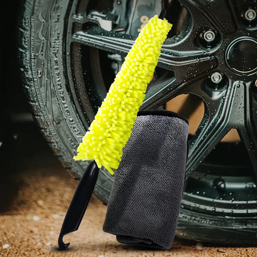 car detailing brush and microfiber towel set - MRSLM