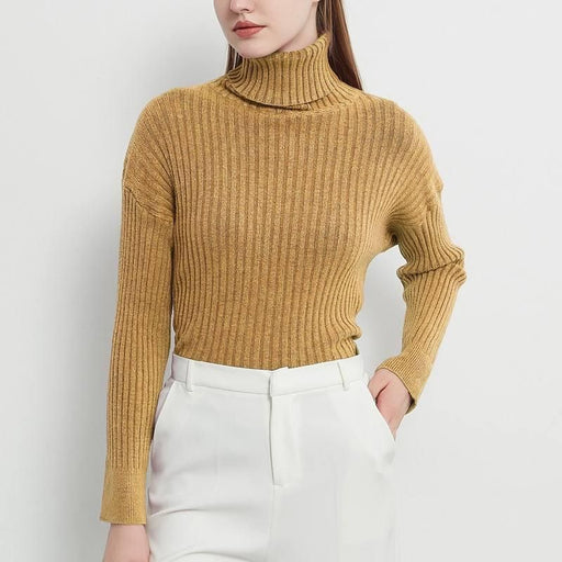 elegant turtleneck pullover sweater, view 4 - MRSLM