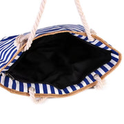 Striped beach tote bag, view 9 - MRSLM