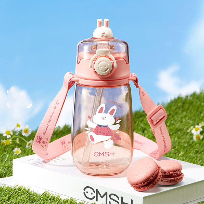 520ml kids water bottle with straw, view 4 - MRSLM