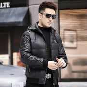Men's stand collar duck down coat, view 13 - MRSLM