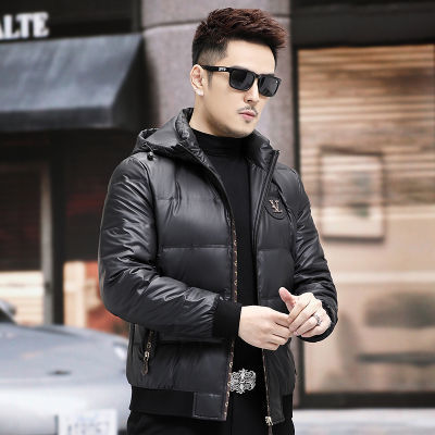 Men's stand collar duck down coat, view 13 - MRSLM