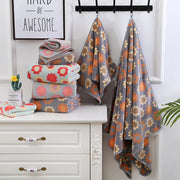 microfiber floral bathroom towel set, view 9 - MRSLM