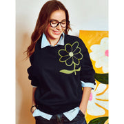women's floral round neck pullover, view 6 - MRSLM
