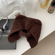 bear ear knitted wool hat for women, view 3 - MRSLM