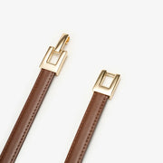 women's genuine leather slim belt, view 9 - MRSLM