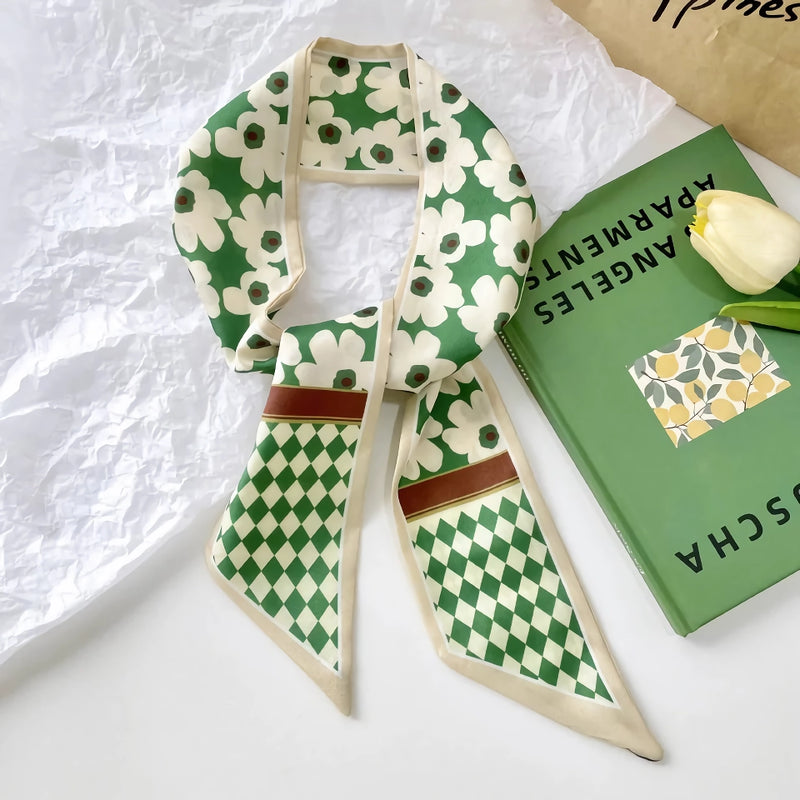 silk scarf hair band, view 12 - MRSLM