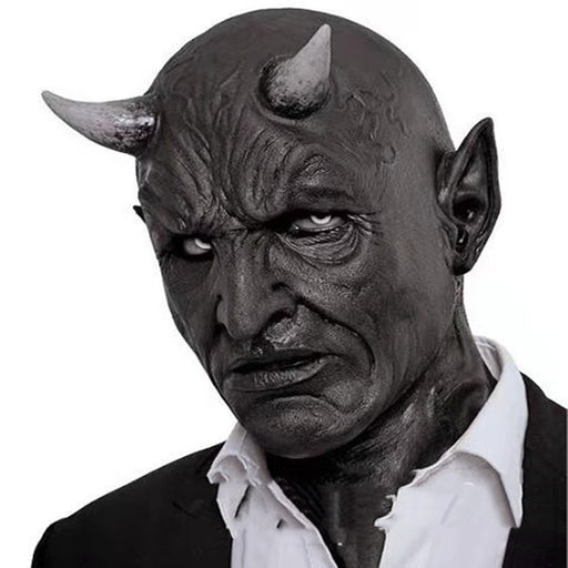 Halloween horn demon latex mask headgear - MRSLM