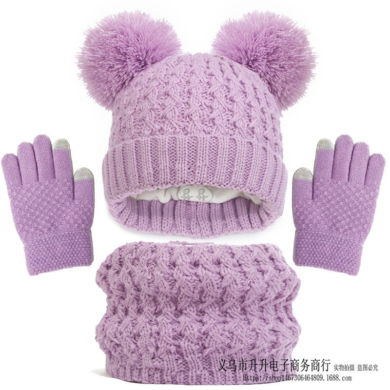 Kids' hat scarf gloves set, view 17 - MRSLM