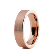 women's rose gold tungsten steel ring, view 2 - MRSLM