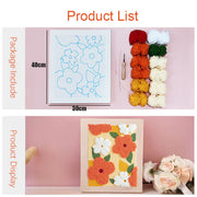 floral punch needle embroidery starter kit, view 6 - MRSLM