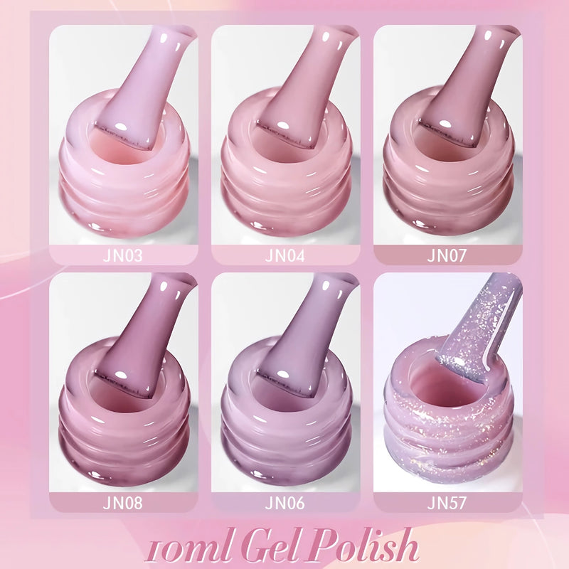 jelly gel nail polish set 6 colors, view 5 - MRSLM