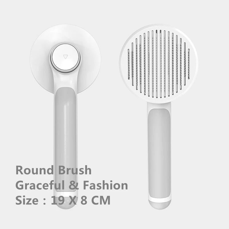 2-in-1 cat hair brush and pet grooming comb, view 3 - MRSLM