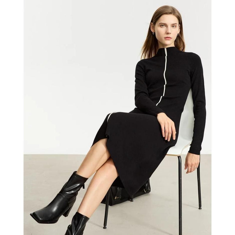 A-line sweater dress, view 7 - MRSLM