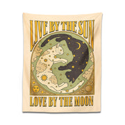 Sun moon cat tapestry wall hanging, view 3 - MRSLM
