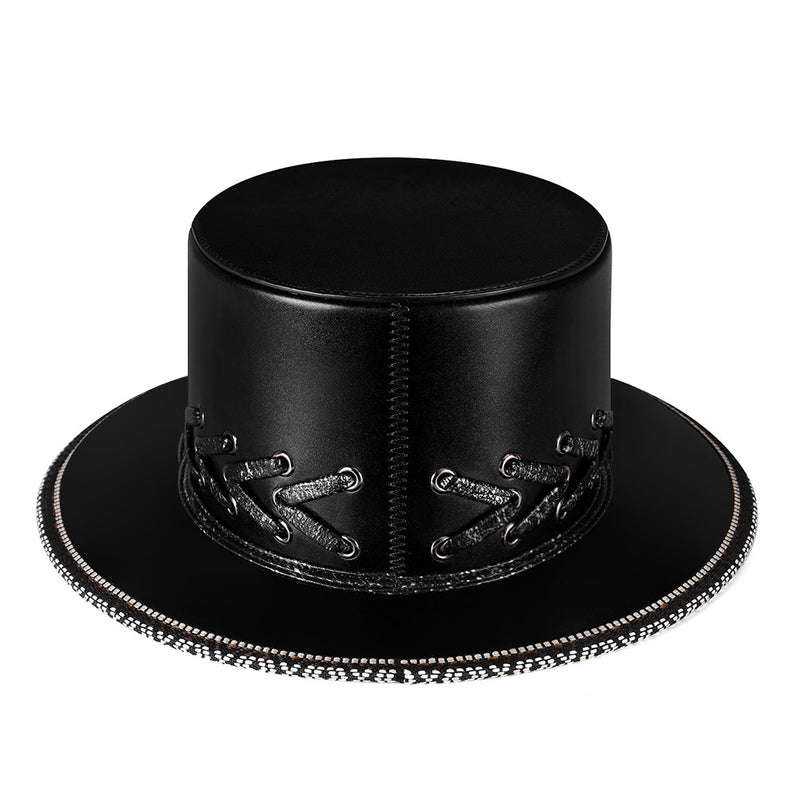 Punk skull black top hat, view 7 - MRSLM