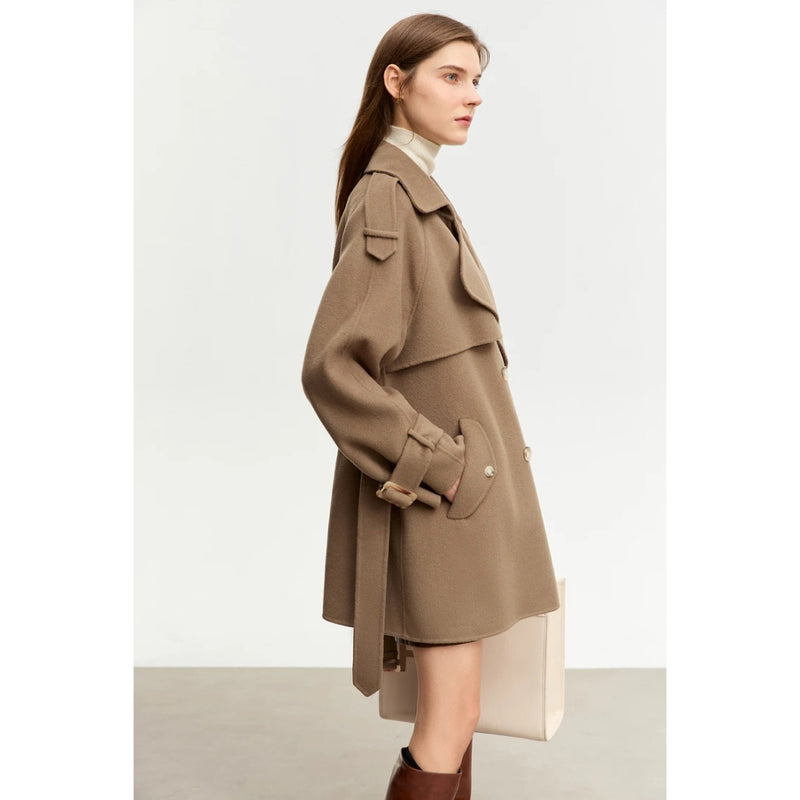 women's mid-length wool coat, view 8 - MRSLM