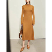 slim A-line knitted dress, view 3 - MRSLM