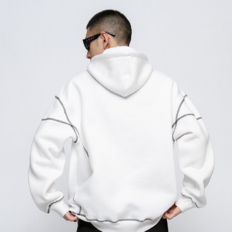 men's loose hooded sweater, view 2 - MRSLM