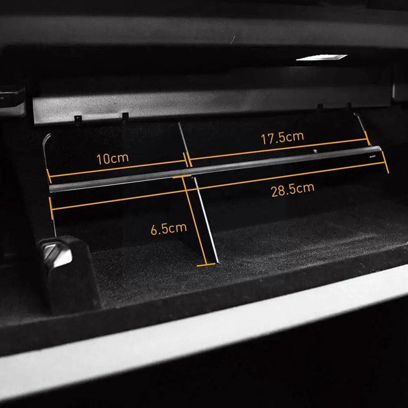 layered glove box organizer for model 3 and y, view 7 - MRSLM