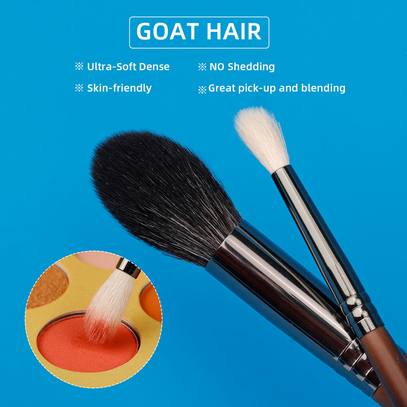 8-piece natural hair makeup brush set, view 5 - MRSLM