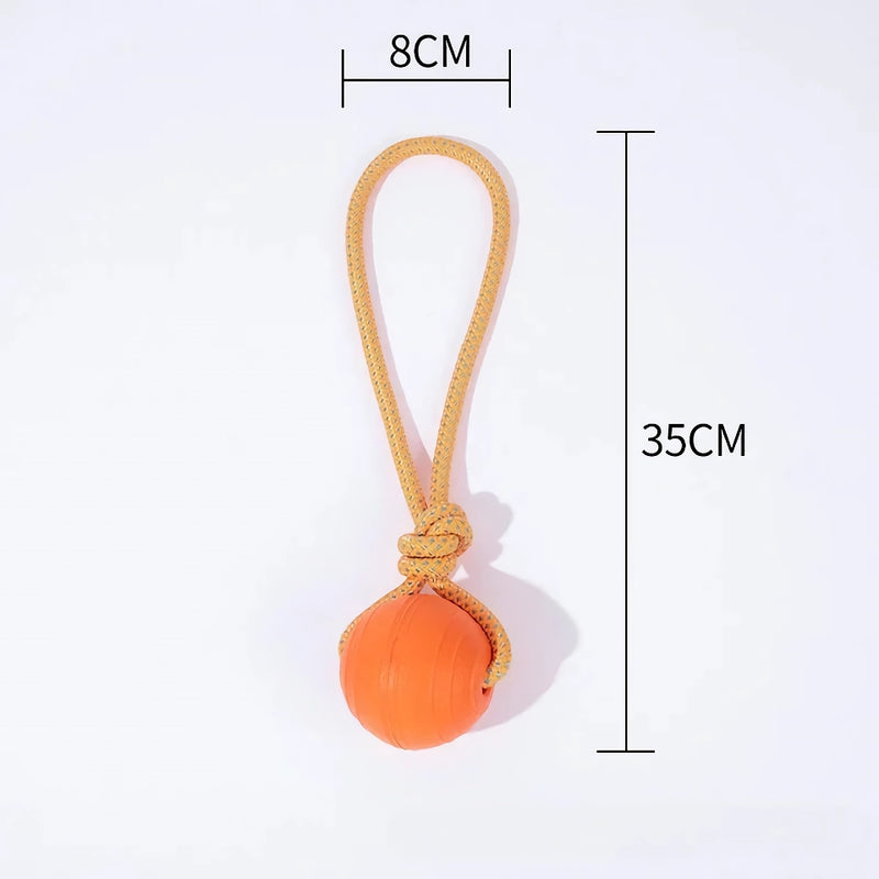 rubber drawstring dog chew stick, view 3 - MRSLM