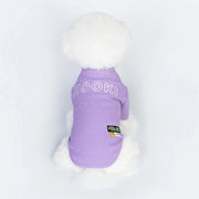cozy purple waffle knit dog t-shirt, view 4 - MRSLM