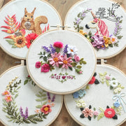 flower and squirrel embroidery starter kit, view 7 - MRSLM
