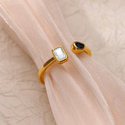 cubic zirconia water drop ring, view 5 - MRSLM