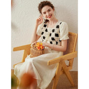 fake two-piece vest dress, view 5 - MRSLM