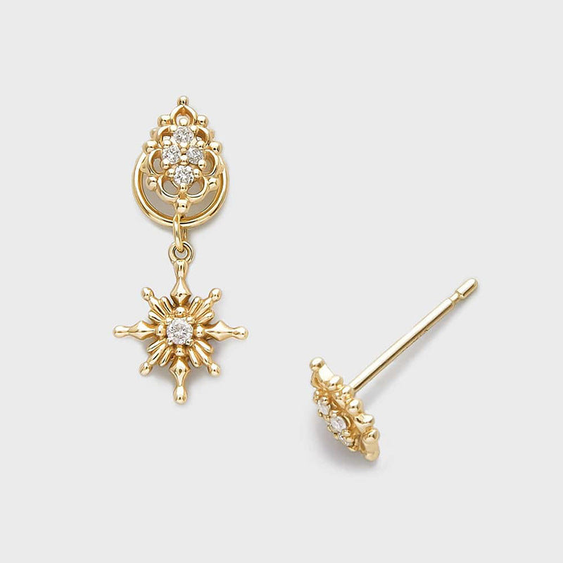 lace vase white zircon earrings, view 4 - MRSLM
