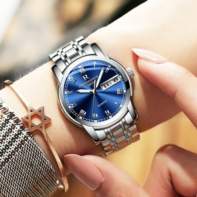 three needle steel quartz watch, view 8 - MRSLM