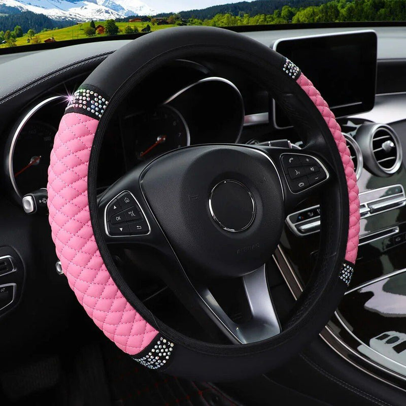 diamond steering wheel cover, view 4 - MRSLM