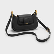silk-lined TPU crossbody baguette bag, view 8 - MRSLM