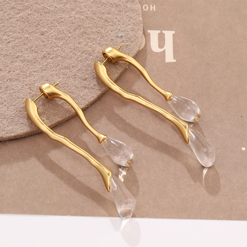 all match gold geometric earrings, view 6 - MRSLM