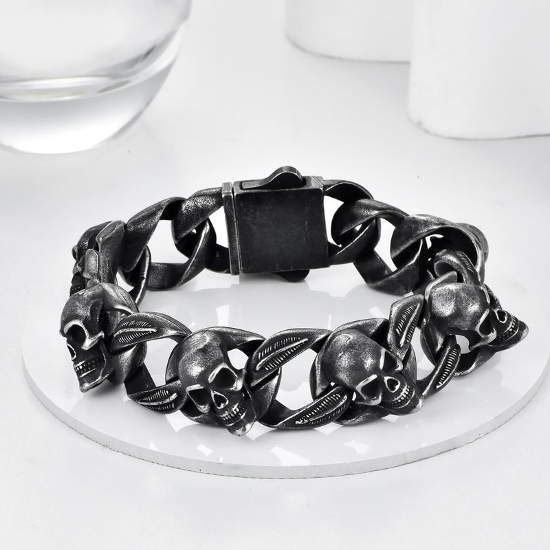 men's punk stainless steel bracelet - MRSLM