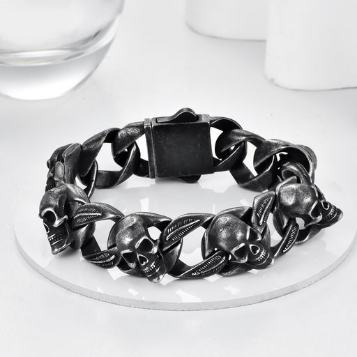 men's punk stainless steel bracelet - MRSLM